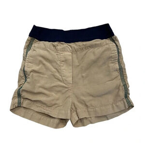 Bellerose Khaki Shorts with Green Side Stripe